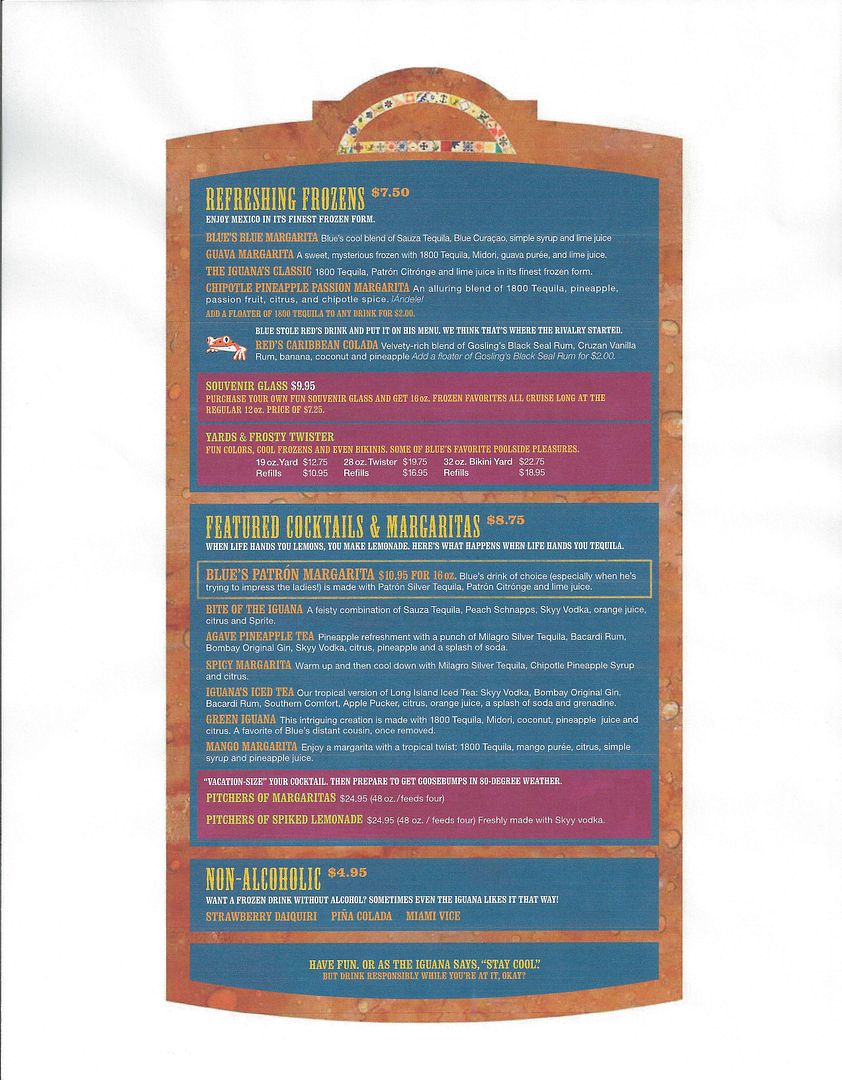 Blue Iguana, Red Frog Rum Bar Carnival Cruise Lines Cruise Critic